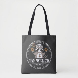 Funny Trash Pants Bakery Racoon Alleyway Est 2023 Tote Bag