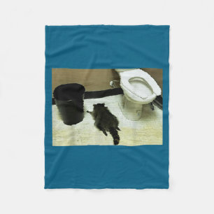 Funny Trashed Panda Drunk Racoon  Fleece Blanket