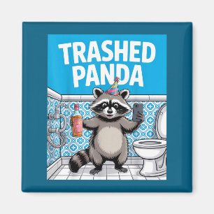Funny Trashed Panda Raccoon Gets Drunk 1ff512797a7 Magnet