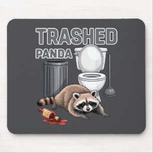 Funny Trashed Panda Raccoon Gets Drunk  Mouse Mat