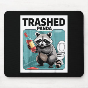 Funny Trashed Panda Raccoon Gets Drunk  Mouse Mat