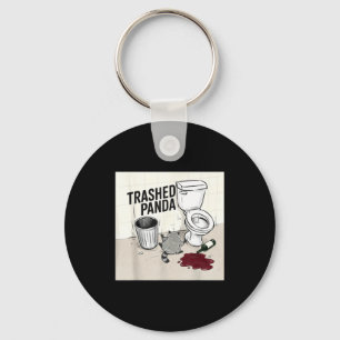 Funny Trashed Panda Racoon Gets Drunk Key Ring