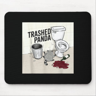 Funny Trashed Panda Racoon Gets Drunk Mouse Mat