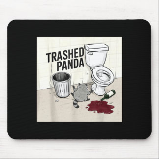 Funny Trashed Panda Racoon Gets Drunk Mouse Mat