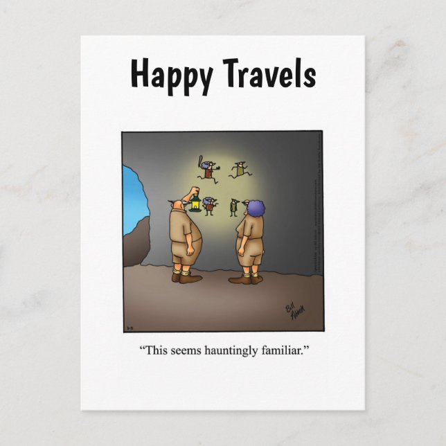 Funny Travel Humour Postcard (Front)