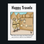 Funny Travel Humour Postcard<br><div class="desc">Enjoy spreading the laughter with family and friends with this hilarious travel humour postcard by artist Bill Abbott. Wonderfully funny and slightly sarcastic cartoon characters in hilarious situations and settings that’s sure to bring a smile to anyone’s face. Great fun for the wonderfully funny, slightly sarcastic character you know! Bill...</div>