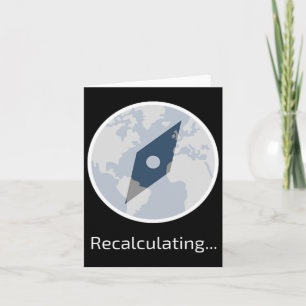 Funny Travel Icon For Travelling Hiking Or Camping Card