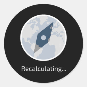 Funny Travel Icon For Travelling Hiking Or Camping Classic Round Sticker