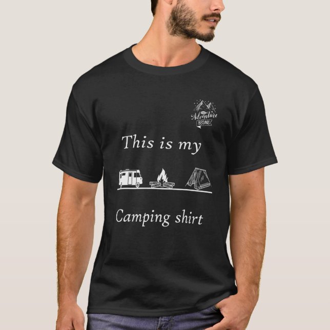 Funny Travelling Quote,this Is My Camping T-Shirt (Front)