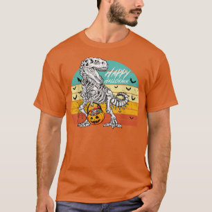 Funny TRe Halloween Happy Hallorawr Dinosaur Pumpk T-Shirt