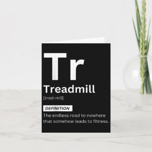 Funny Treadmill Definition Gym Fitness Motivation  Card