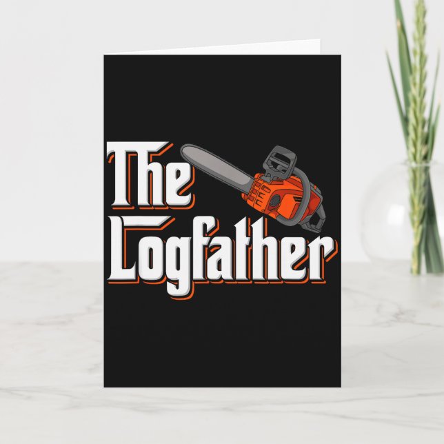 Funny Tree Care I Arborist Forest Chainsaw  Card (Front)