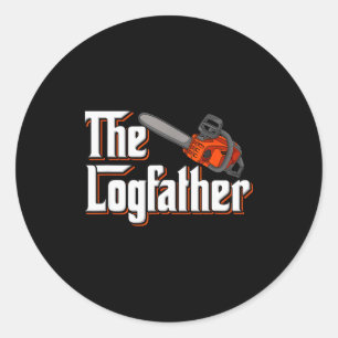 Funny Tree Care I Arborist Forest Chainsaw Classic Round Sticker