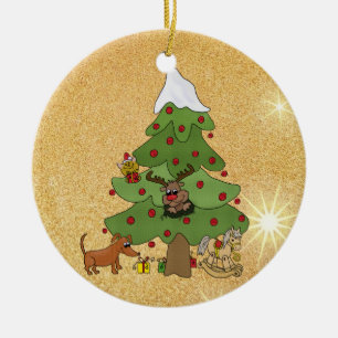 funny tree ceramic tree decoration