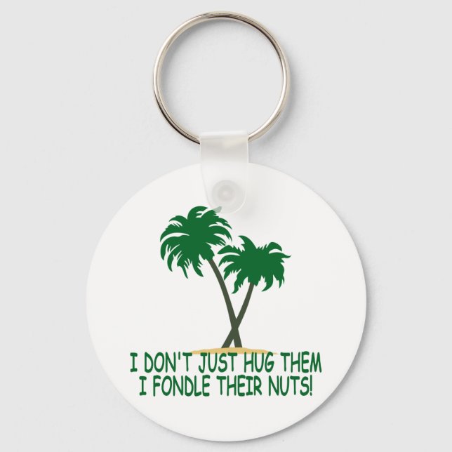 Funny tree hugger key ring (Front)