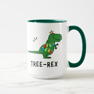Funny Tree-Rex Christmas Mug