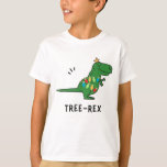 Funny Tree-Rex Christmas  T-Shirt<br><div class="desc">Funny Christmas “Tree-Rex” dinosaur themed design. Click “customise further” if you want to add text or a name.</div>