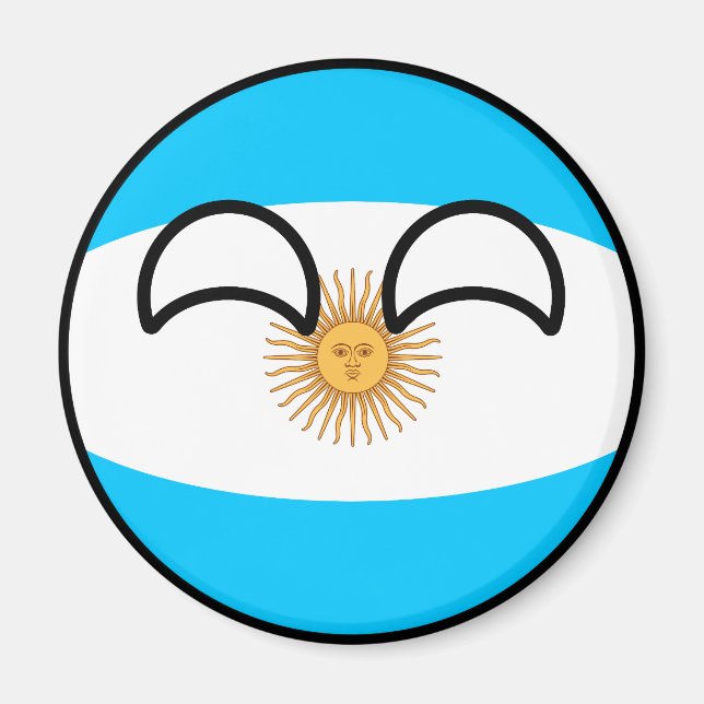Funny Trending Geeky Argentina Countryball Magnet (Front)