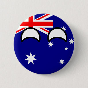 Funny Trending Geeky Australia Countryball 6 Cm Round Badge