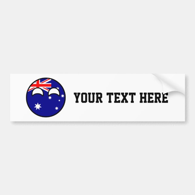 Funny Trending Geeky Australia Countryball Bumper Sticker (Front)