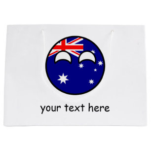 Funny Trending Geeky Australia Countryball Large Gift Bag