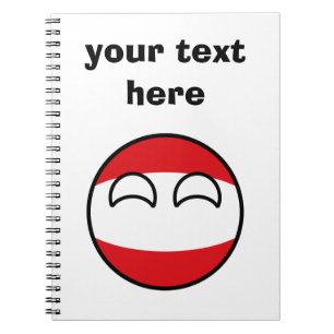 Funny Trending Geeky Austria Countryball Notebook