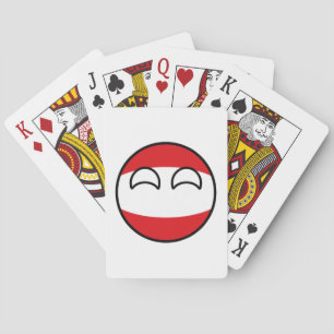 Funny Trending Geeky Austria Countryball Playing Cards