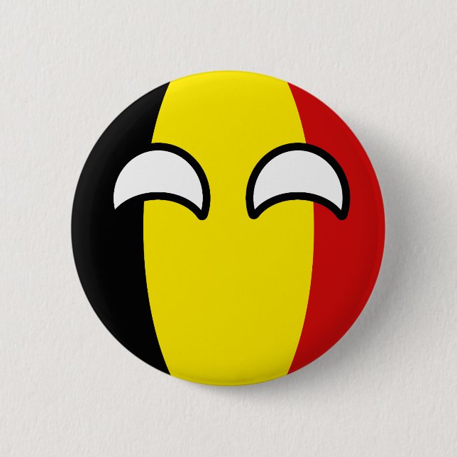Funny Trending Geeky Belgium Countryball 6 Cm Round Badge (Front)