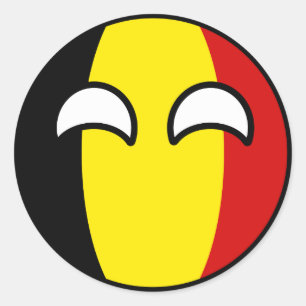 Funny Trending Geeky Belgium Countryball Classic Round Sticker
