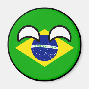 Funny Trending Geeky Brazil Countryball Magnet