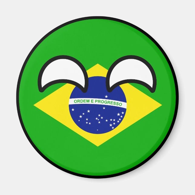 Funny Trending Geeky Brazil Countryball Magnet (Front)