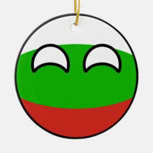 Funny Trending Geeky Bulgaria Countryball Ceramic Tree Decoration