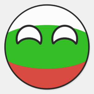 Funny Trending Geeky Bulgaria Countryball Classic Round Sticker