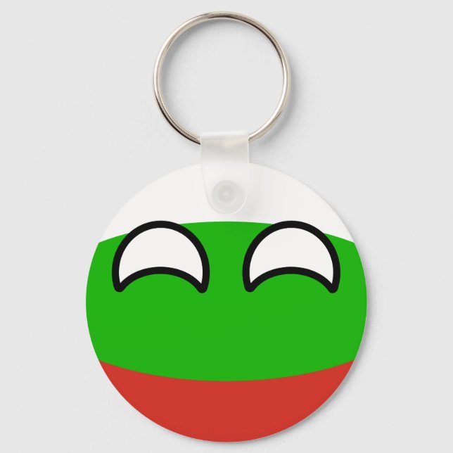Funny Trending Geeky Bulgaria Countryball Key Ring (Front)