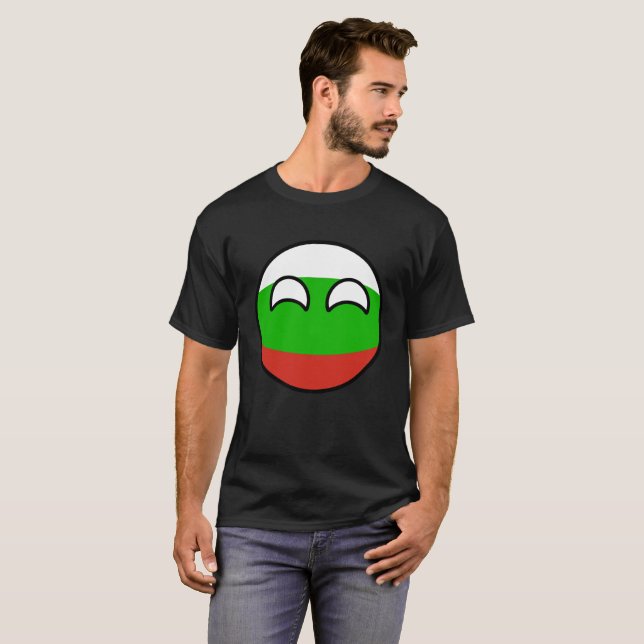 Funny Trending Geeky Bulgaria Countryball T-Shirt (Front Full)