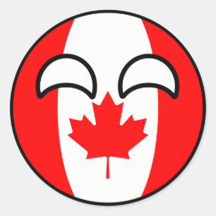 Funny Trending Geeky Canada Countryball Classic Round Sticker