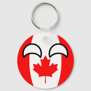 Funny Trending Geeky Canada Countryball Key Ring