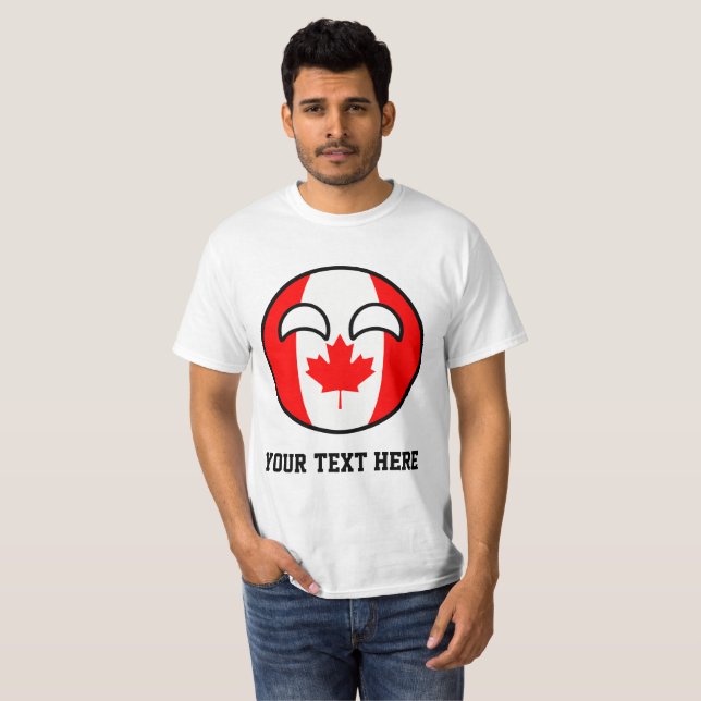 Funny Trending Geeky Canada Countryball T-Shirt (Front Full)