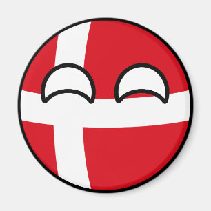 Funny Trending Geeky Denmark Countryball Magnet