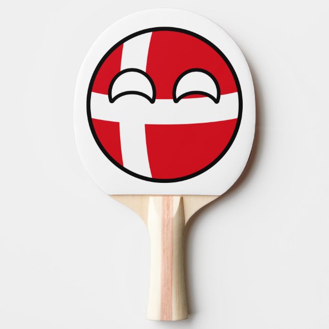 Funny Trending Geeky Denmark Countryball Ping Pong Paddle (Front)