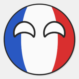 Funny Trending Geeky France Countryball Classic Round Sticker