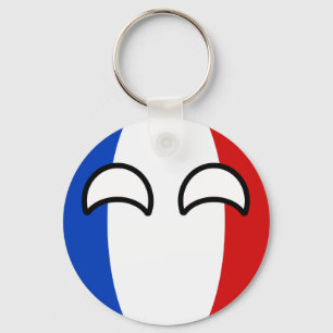 Funny Trending Geeky France Countryball Key Ring