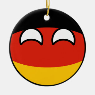 Funny Trending Geeky Germany Countryball Ceramic Tree Decoration