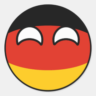 Funny Trending Geeky Germany Countryball Classic Round Sticker