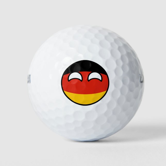 Funny Trending Geeky Germany Countryball Golf Balls (Front)