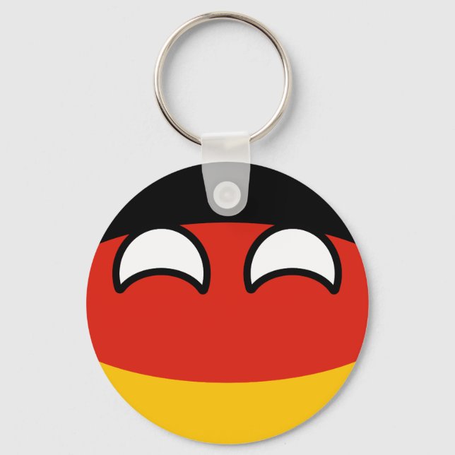 Funny Trending Geeky Germany Countryball Key Ring (Front)