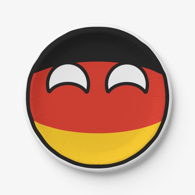 Funny Trending Geeky Germany Countryball Paper Plate (Front)