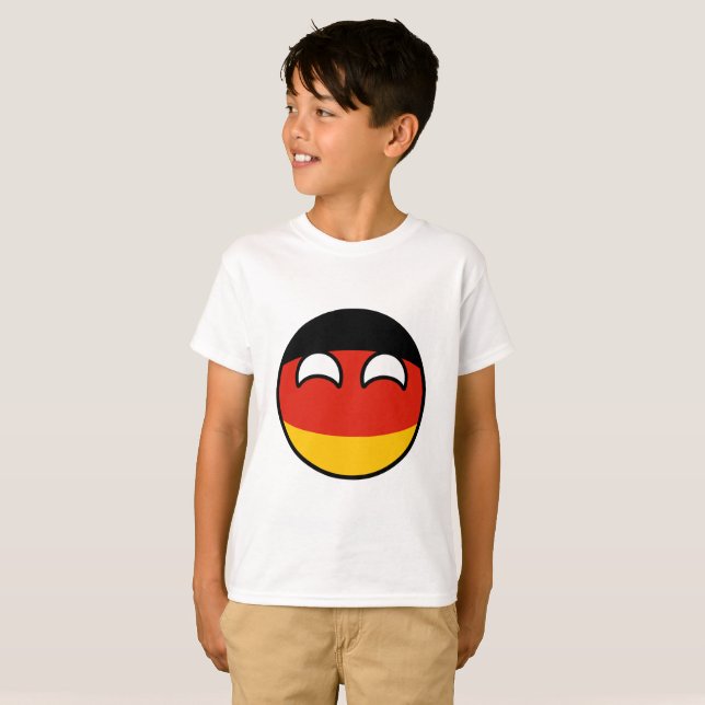 Funny Trending Geeky Germany Countryball T-Shirt (Front Full)