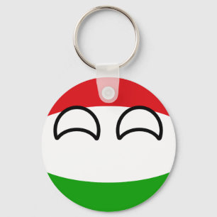 Funny Trending Geeky Hungary Countryball Key Ring