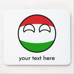 Funny Trending Geeky Hungary Countryball Mouse Mat